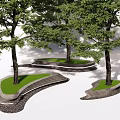 Modern Tree Pool Landscape Tree Pool Seat Planting Pool Flower Pool 3d model