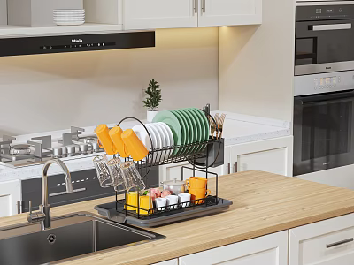 Modern Bathroom Vanity Cabinet With Mirror Storage Drawers And Marble Top For Bathroom 3d model