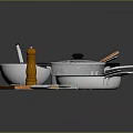 Essential Kitchen Utensils Set with Pots Pans Whisk Knife and Cutting Board
