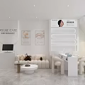 Deluxe Beauty Care Salon With Modern Interior Facial Hand Treatment Tables Sofa