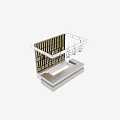 Modern Commercial Wine Rack Equipment with Grid Design and Wine Bottles