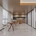 Modern Public Office Area With Office Desks Dividers Ergonomic Chairs And Green Plants