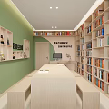 Modern Reading Room Reading Room 3d model