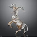 3D Mythical Creature Model Half Human Half Bull With Muscular Body And Dynamic Pose