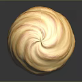 Fluffy Swirled Light Brown Golden Meringue Crispy Exterior Dessert