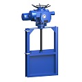 Electro-hydraulic flashboard electric butterfly valve hydraulic ram damper ram 3d model