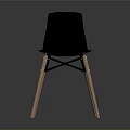 Modern Black Velvet Chair With Wooden Legs And Stylish Modern Design