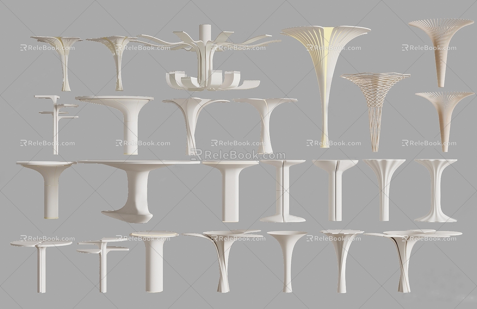 Modern profiled column 3d model