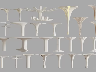 Modern profiled column 3d model