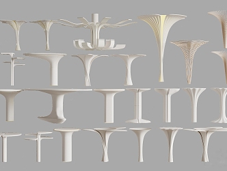 Modern profiled column 3d model