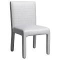 Modern Upholstered Chair With Gray And White Houndstooth Pattern For Stylish Interior Decor 3d model
