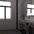 Spacious Commercial Kitchen Interior Design With Stainless Steel Countertops White Tile Walls And Cabinets