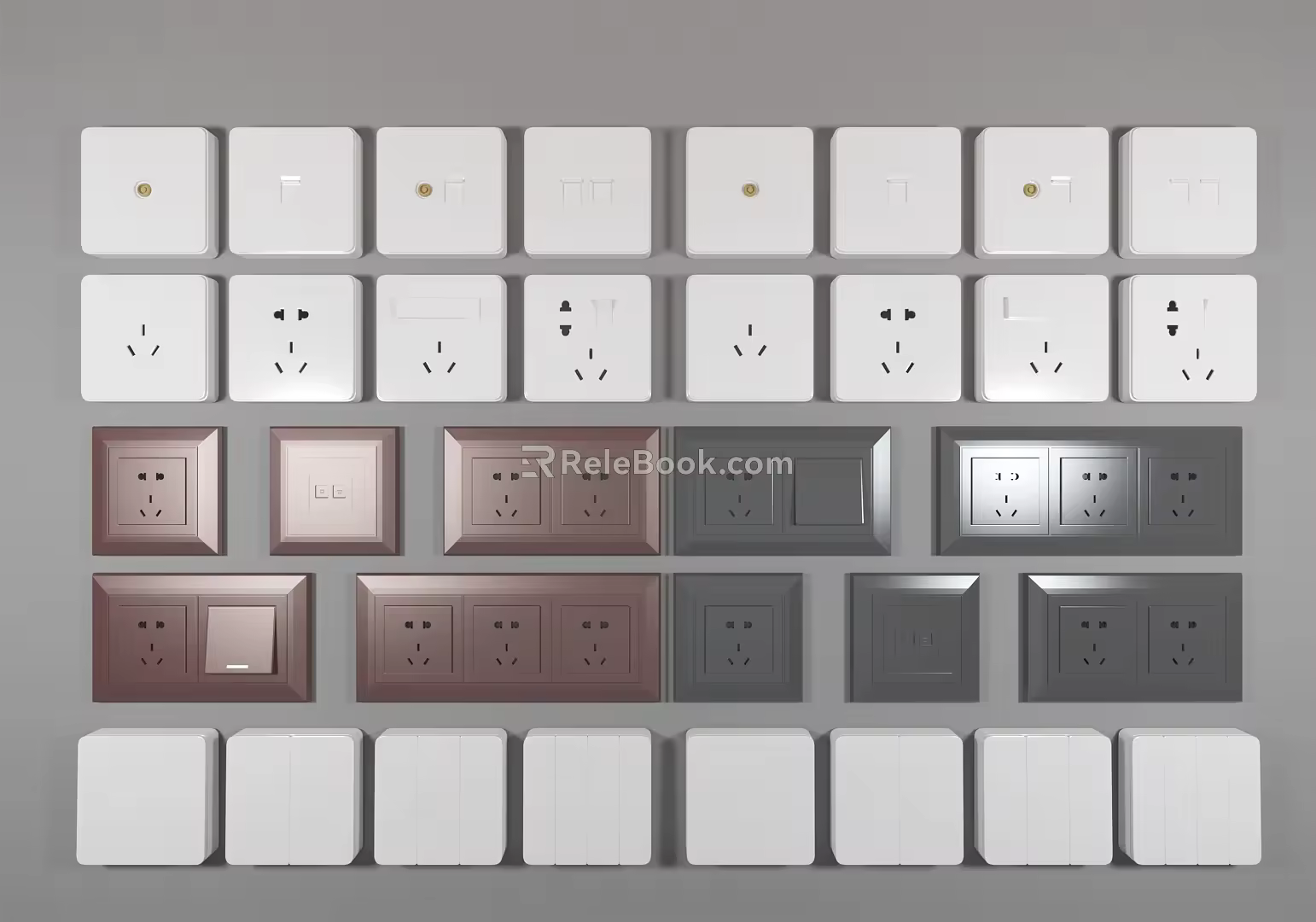 Modern Switch Socket Switch Panel Socket Panel 3d model