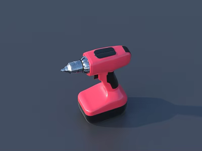 Pink Cordless Drill Power Tool With Ergonomic Handle For Home Projects 3d model
