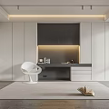 Modern study 3d model