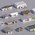 Various Unique Modern Outdoor Public Toilet Exterior Architectural Design 3D Model Collections