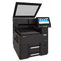 Black Multifunction Printer With Scanner Lid Open And Color Touchscreen 3d model