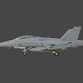 Detailed Modern Military Fighter Jet Number 22 With Missiles On Wings