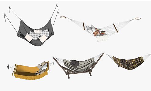 Modern Hammock Outdoor Hammock Chair Swing 3d model