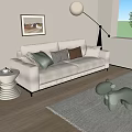 Modern double sofa 3d model