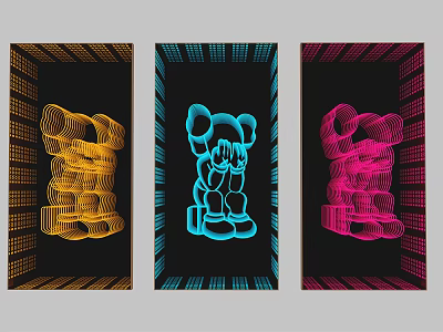 Modern Abyssal Mirror Abyssal Mirror Internet Red Abyssal Mirror Bears 3d model