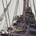 Galleon Cargo Ship Sailing Ship Warship Wooden Ship Warship Ancient Ship 3d model