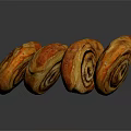 Freshly Baked Cinnamon Rolls With Swirled Layers And Golden Brown Crust