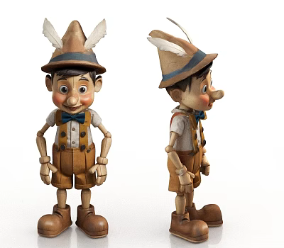 Puppet Toy Man Hand Ornaments 3d model