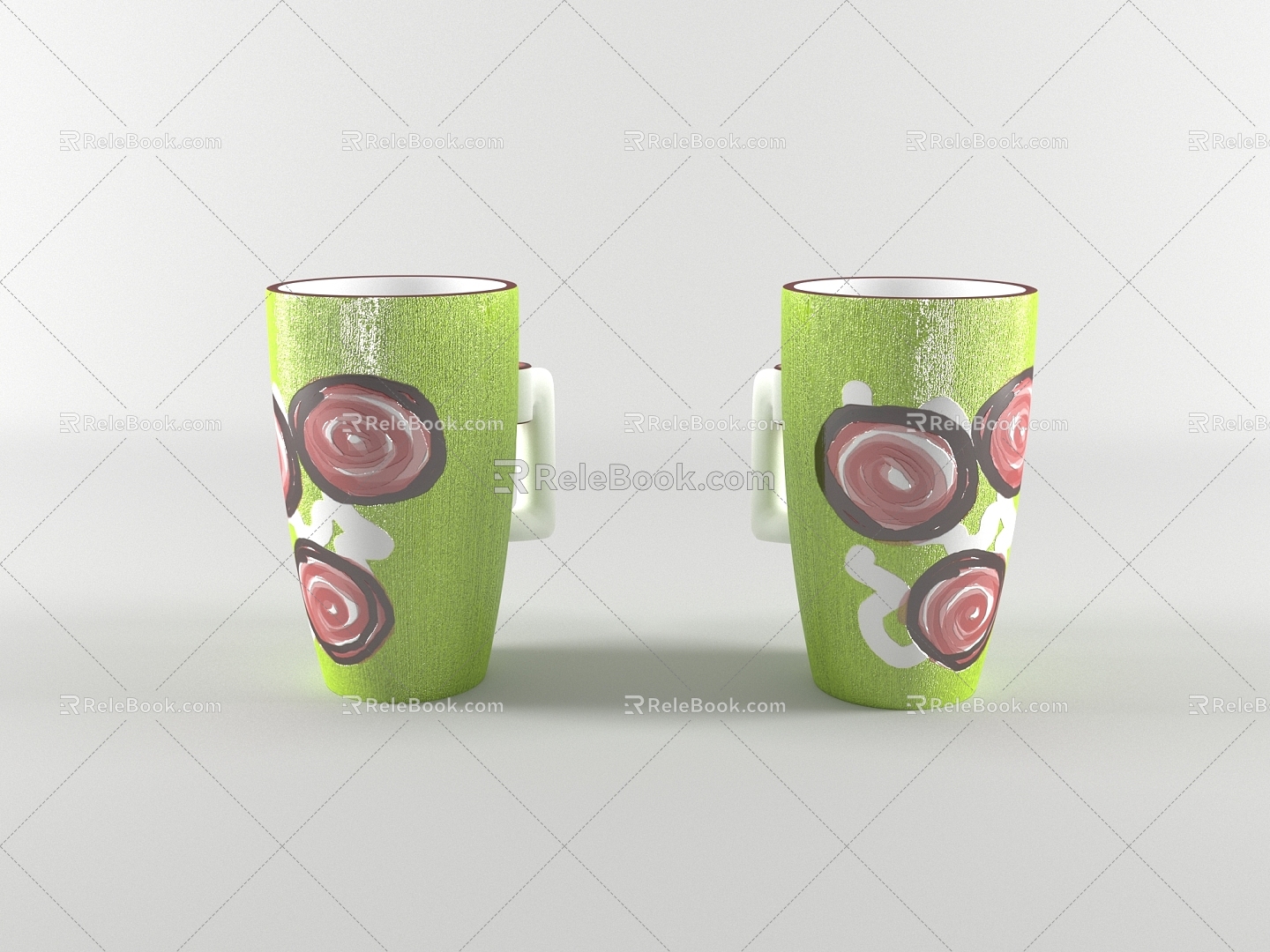 Modern Ceramic Cup Graffiti Cup 3d model