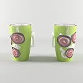 Modern Ceramic Cup Graffiti Cup 3d model