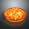 Delicious Freshly Baked Golden Brown Pie With Lattice Crust Topping