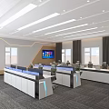 Control Room of Dispatching Center of Command Center 3d model