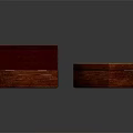 Display Cabinet Shelf Displaying Open Red Velvet Lined Box And Mona Lisa Print Box
