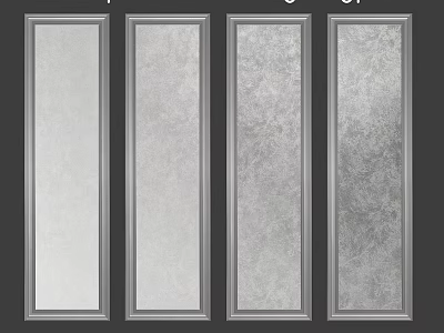 Decorative Wall Panels with Various Textures Gray Tone and Framed Edges for Interior Decoration 3d model