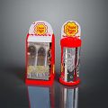 Cheese Whips Food Product In Red And White Packaging With Transparent Window