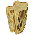 Golden Metallic Side Table With Modern Stylish Design For Home Decor
