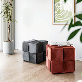 Modern Stool Simple Stool 3d model