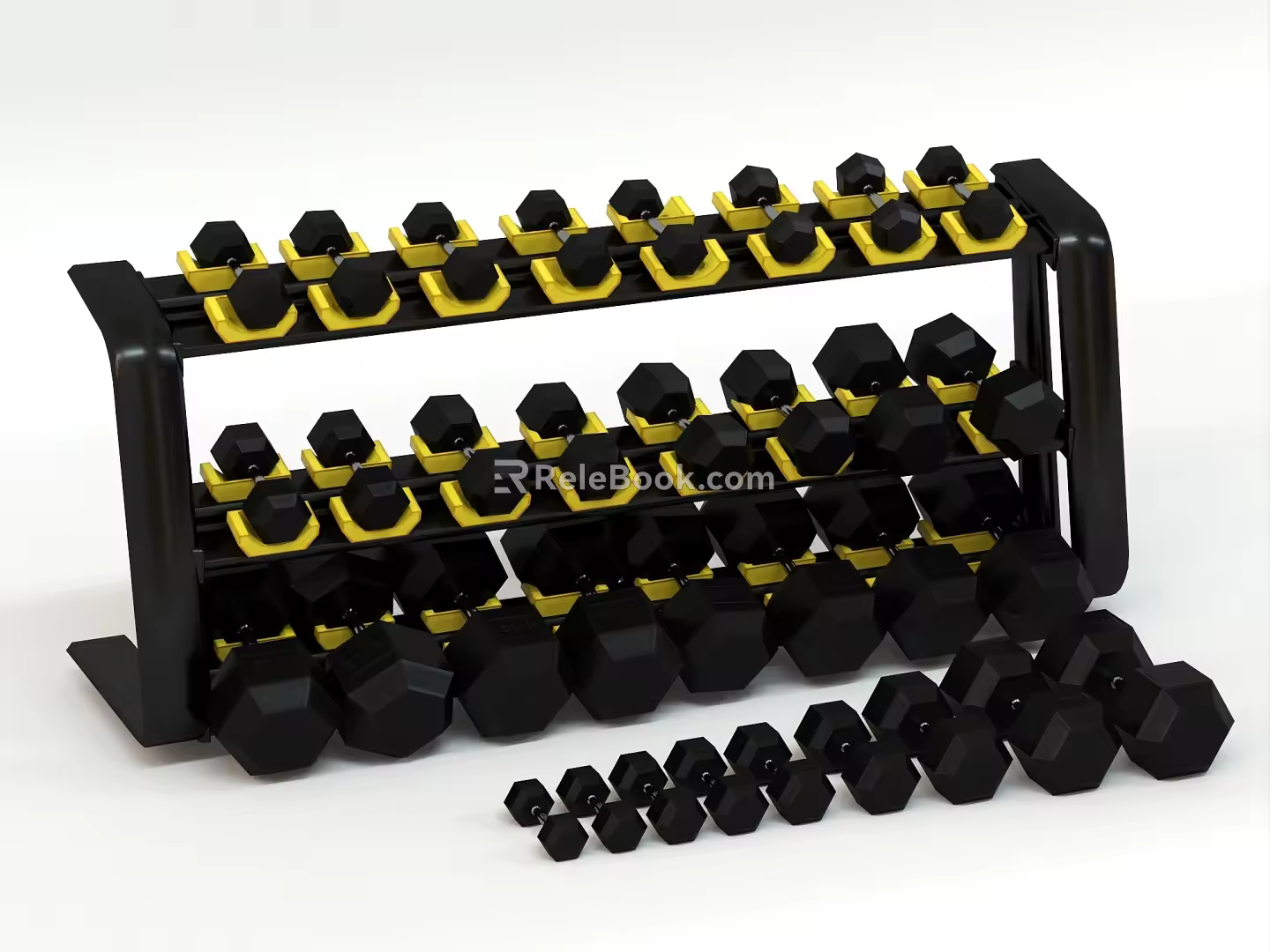 Modern dumbbell gym activity dumbbell fixed dumbbell dip dumbbell coated dumbbell electroplated dumbbell paint dumbbell fitness equipment sports equipment 3d model