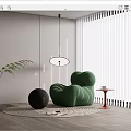 Modern Lazy Sofa Dream Curtain Lazy Sofa 3d model