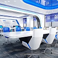 Science and Technology of Modern Public Office Area 3d model