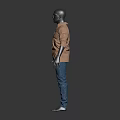 Light Brown Cotton Shirt and Blue Denim Jeans Casual Fashion Outfit for Men