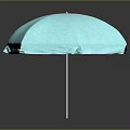 Light Blue Practical Umbrella A Useful Daily Use Household Item 3d model