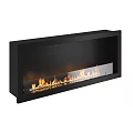 Modern Wall Mounted Fireplace With Glass Front Black Frame And Realistic Flame