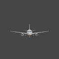 Lufthansa Passenger Airplane Model With White Body And Blue Tail Design