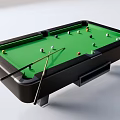 Billiard Table Sports Equipment With Green Felt Surface Colorful Balls And Cue Sticks