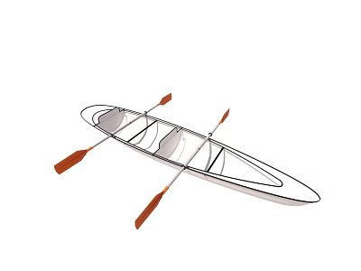 glass boat dinghy 3d model