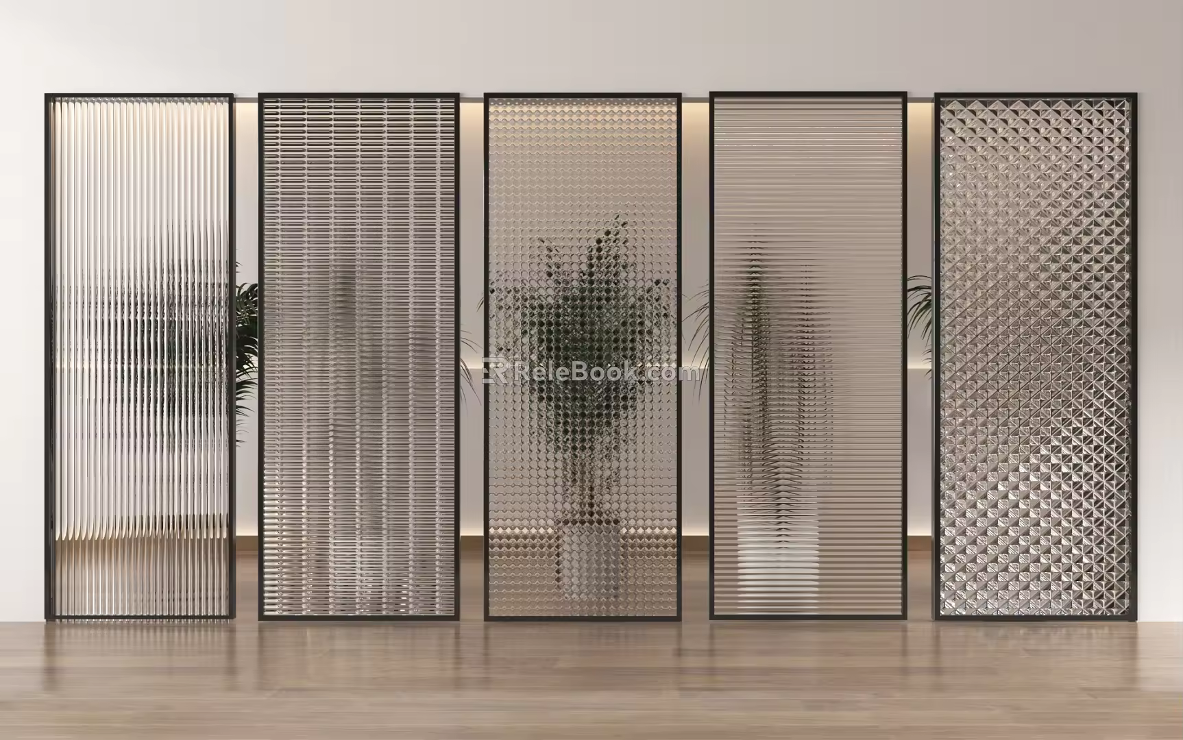 Glass screen glass partition 3d model