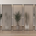 Glass screen glass partition 3d model