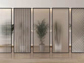 Glass screen glass partition 3d model