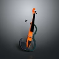 Unique Orange Black Violin Shaped Household Item For Modern Home Decor